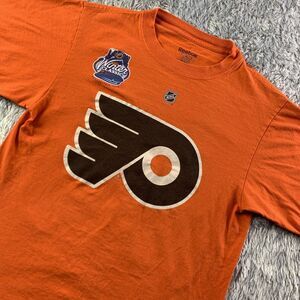 Philadelphia Flyers Shirt Mens Small Orange Reebok 2012 Winter Classic Giroux